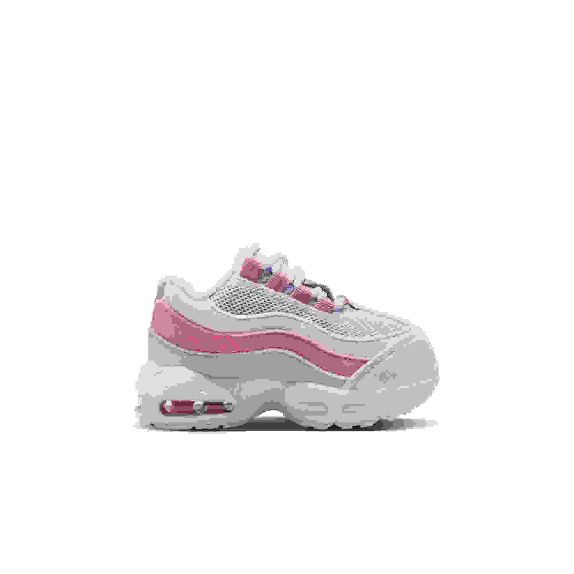 Nike Little Max '95 Toddler Girls' "Football Grey/White/Peony Ghost" Shoe